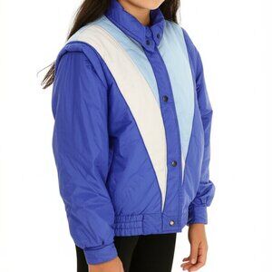 Apres Sport VTG Ski Coat Kids Large 80s Quilted Puffer Ski Bunny Slopes Preppy
